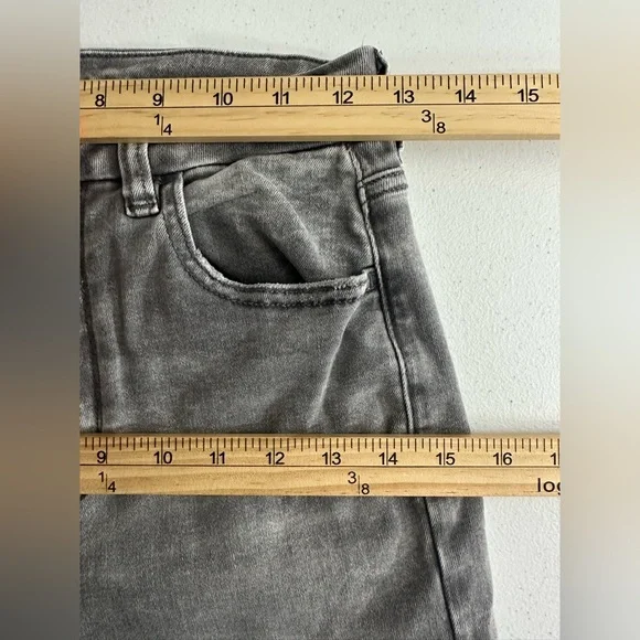 American Eagle Curvy High rise Gray Jegging Distressed Size 4 Next Level Stretch - Picture 11 of 13